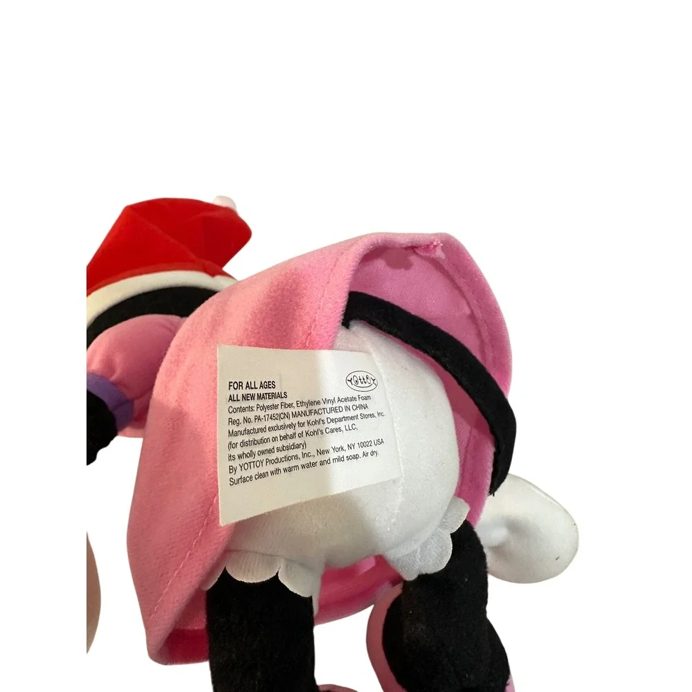Disney Minnie Mouse Plush Holiday Santa‎ Hat Pink Dress Festive Christmas